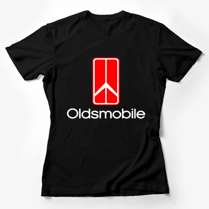 Vintage Red Oldsmobile Logo Design Female T-Shirt