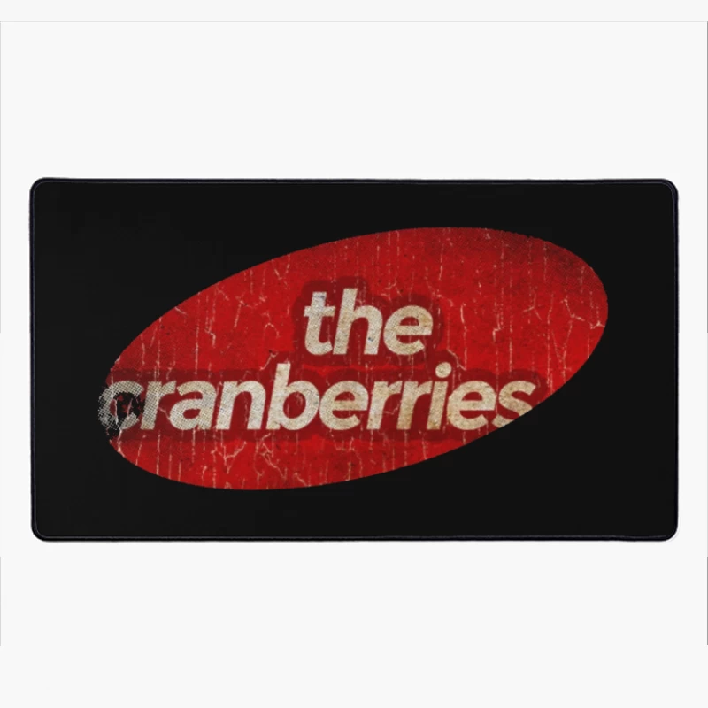 The Cranberries Vintage Band Logo in Red Desk Mat