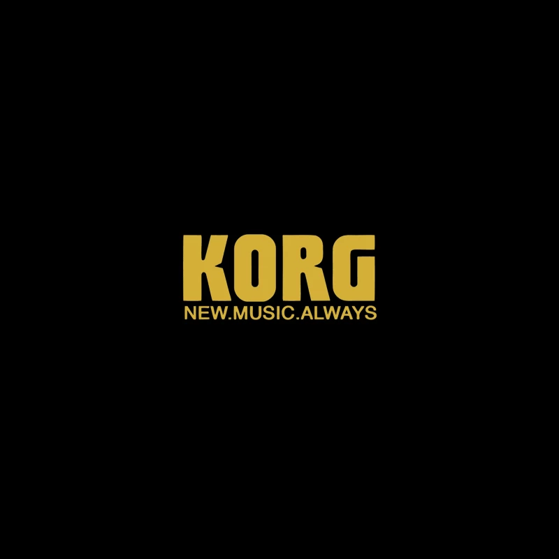 Korg Music Equipment Brand Logo in Yellow iPhone Case