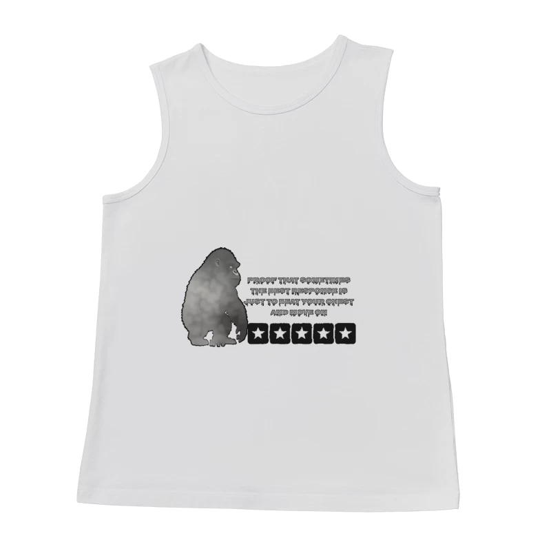 Gorilla Strength and Motivation Illustration Male Tank Top