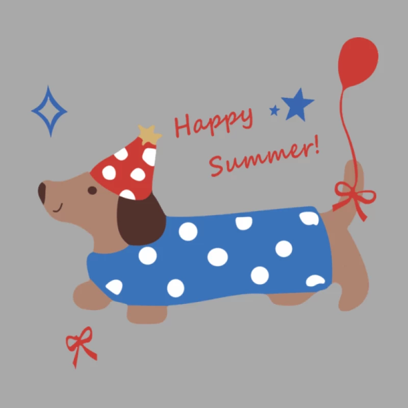 Fröhlicher Hund feiert Sommer Herren Pullover Hoodie