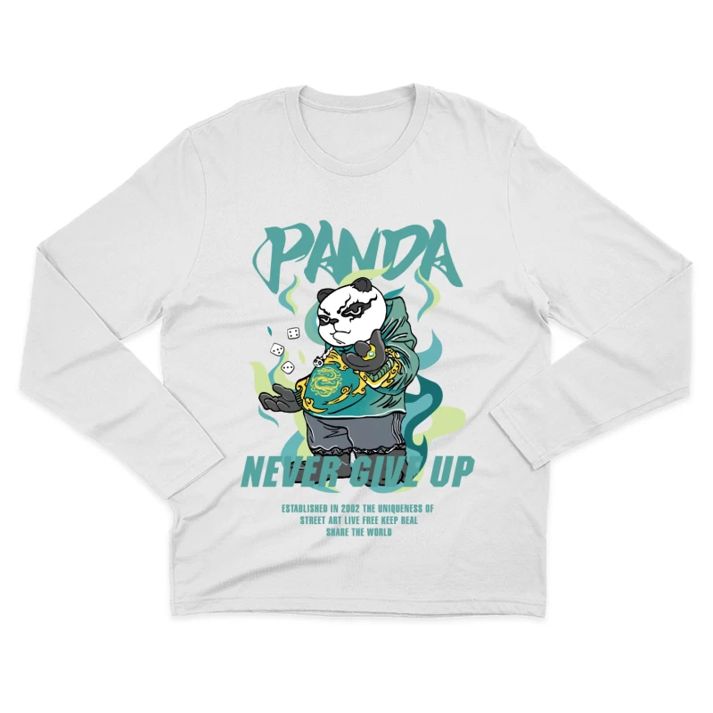 Panda Street Art Inspiration Herren Langarm T-Shirt