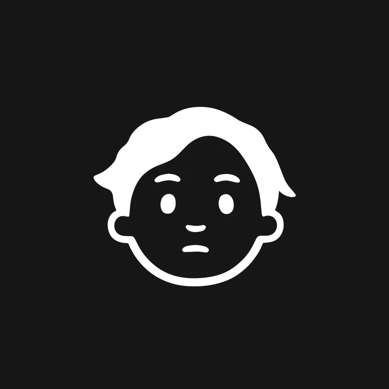 Schwarz-Weiß-Symbol von Gesicht Herren T-Shirt