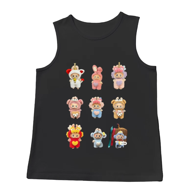 Niedliche Plüschfiguren in Tierkostümen Herren Tanktops