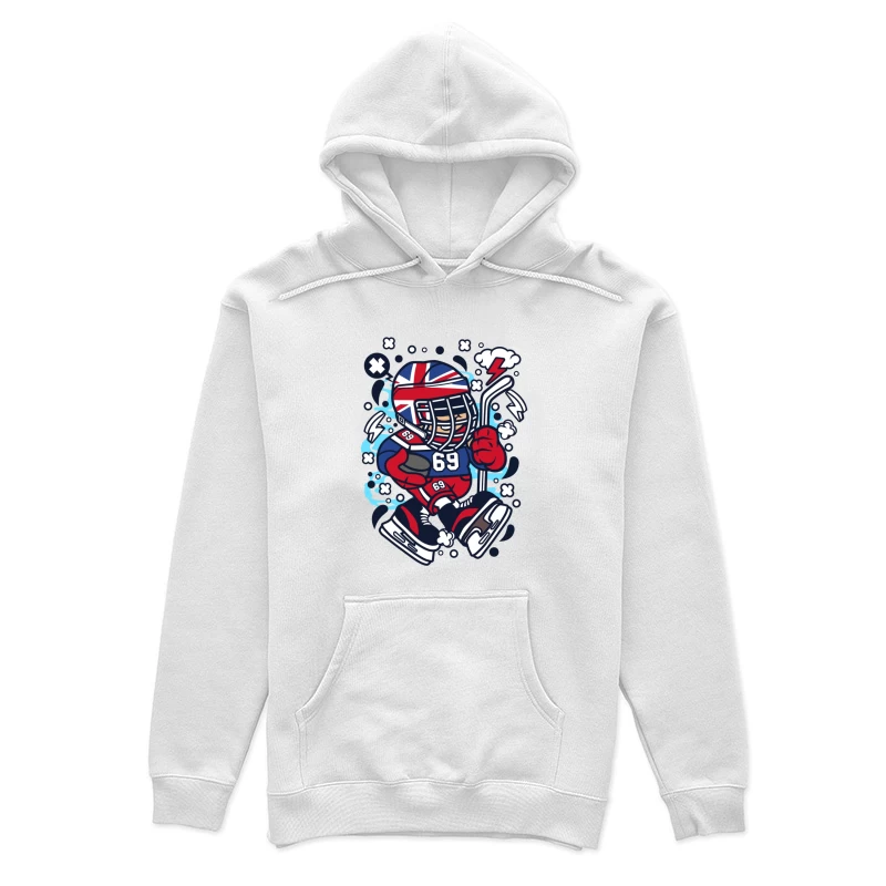 Hockey britannique avec mascotte énergique Femme Sweat à capuche