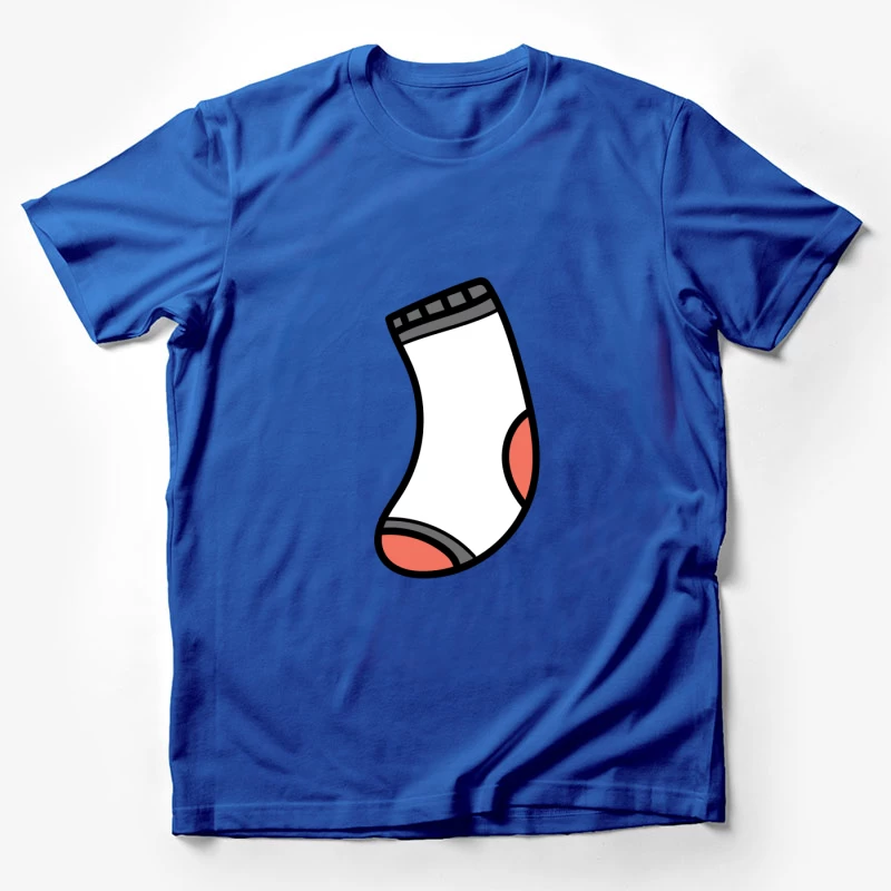 Chaussette blanche avec motifs colorés Homme T-Shirt