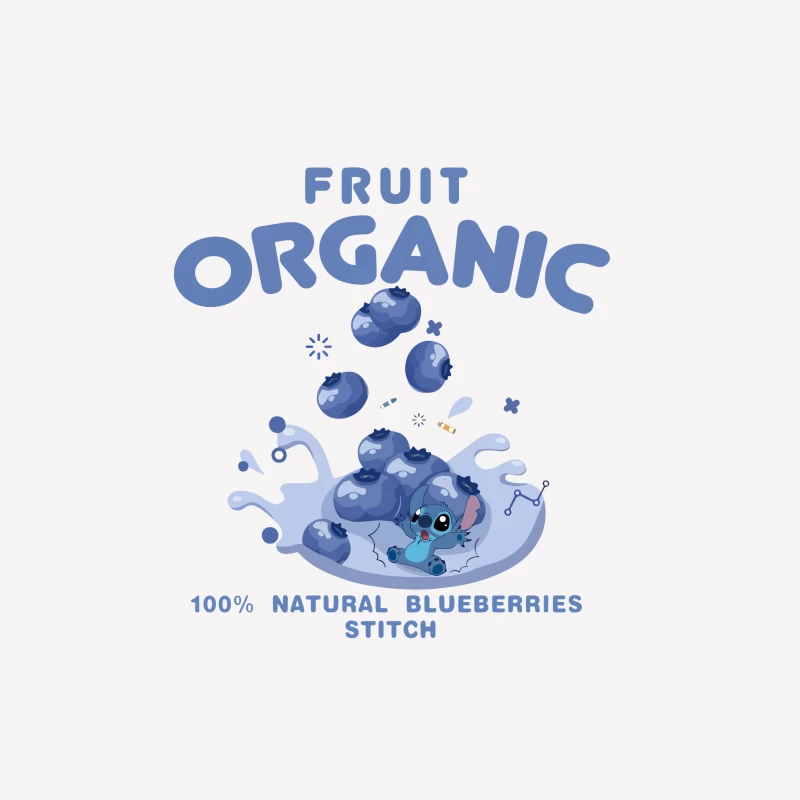 Organische Blaubeeren mit Stitch Damen T-Shirt