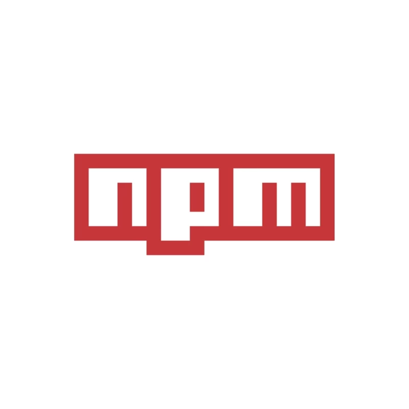 NPM (Node Package Manager) Logo in Red and White Mouse Pad