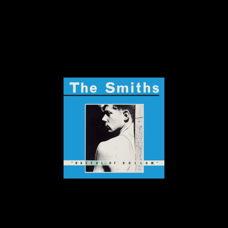 The Smiths "Hatful of Hollow" Album Cover with Black and White Portrait on Blue Background iPhone Case