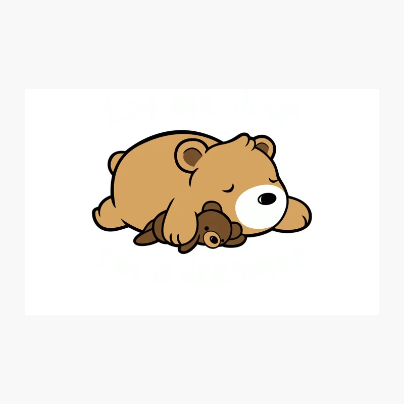 Adorable Sleeping Cartoon Bear Illustration Travel Mug