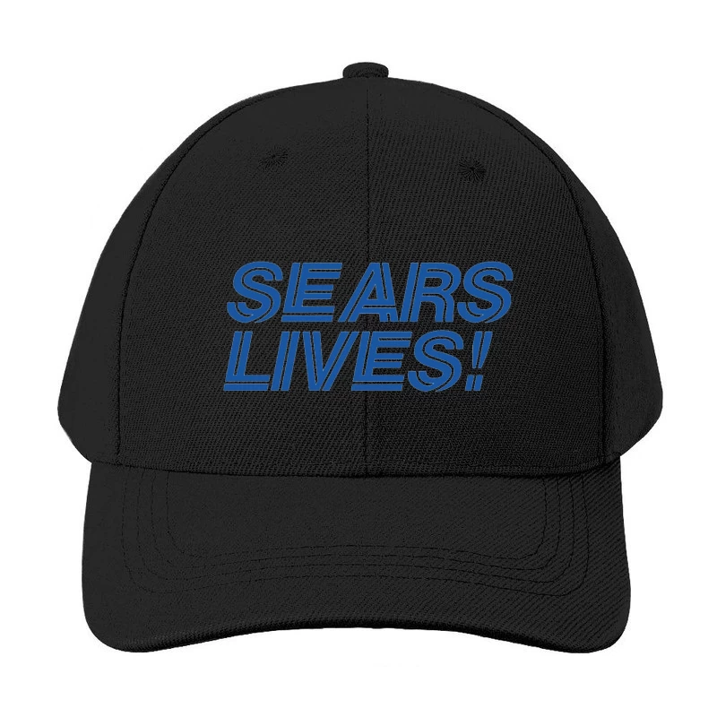 Sears Lives! Blue Text Logo Design Baseball Cap