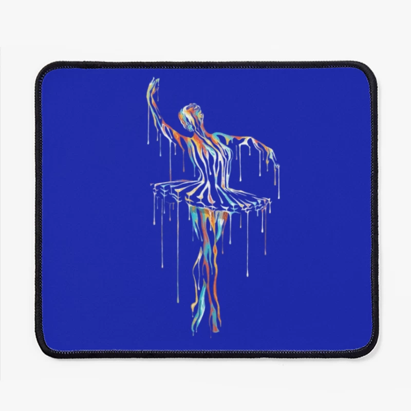 Colorful Abstract Ballerina Sculpture Mouse Pad