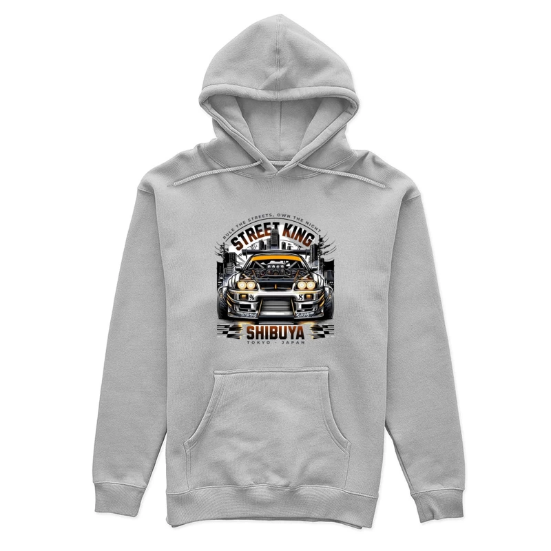 Street King: Modified Toyota Supra in Shibuya Night Scene Female Pullover Hoodie