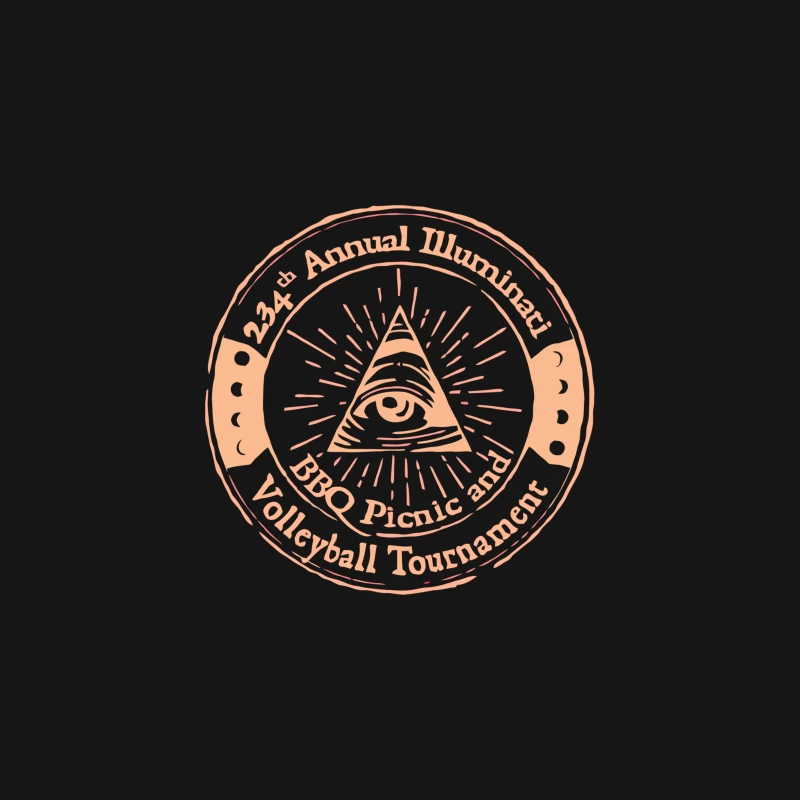 Annual Illuminati Picnic and Volleyball Tournament Logo Desk Mat