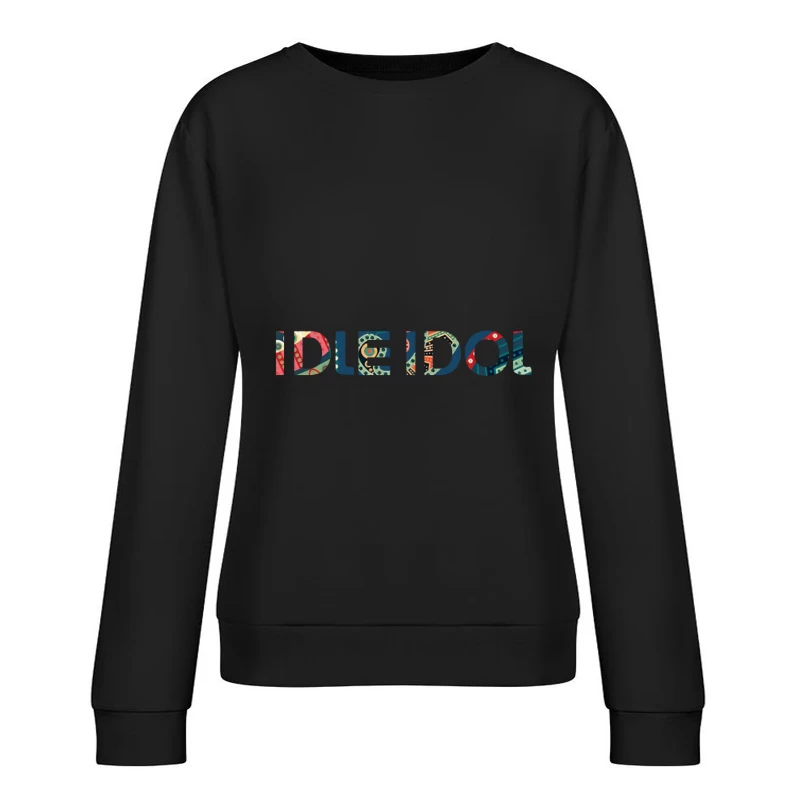 Bunte geometrische Buchstaben Damen Pullover Sweatshirt