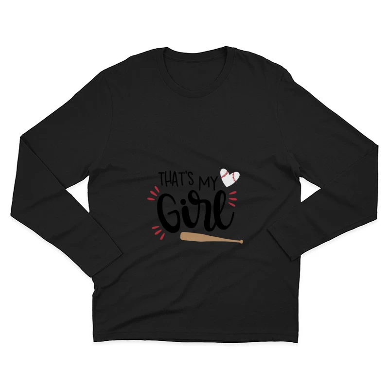 Cœur de Baseball et Batte Homme Manches Longues T-Shirt