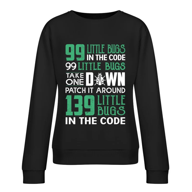 Humour Programmation: Bugs et Code Femme Sweat-shirt à enfiler