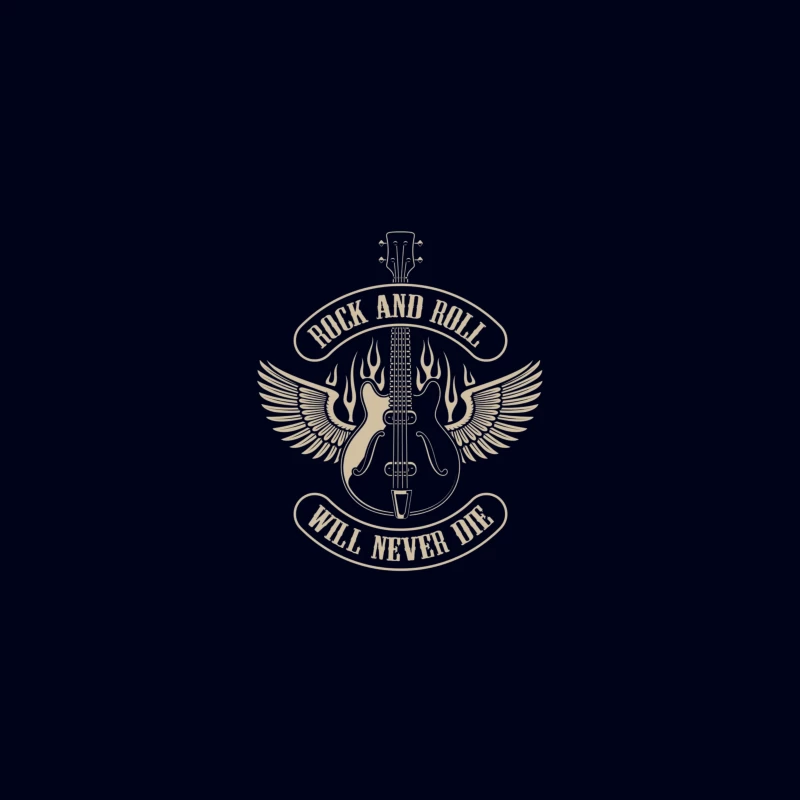 Rock and Roll Guitar Design Desk Mat