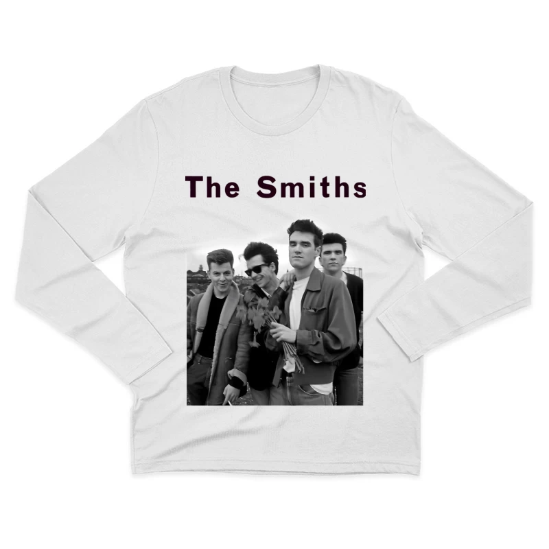 The Smiths: Iconic 1980s British Indie Rock Band Portrait Male Long Sleeve T-Shirt