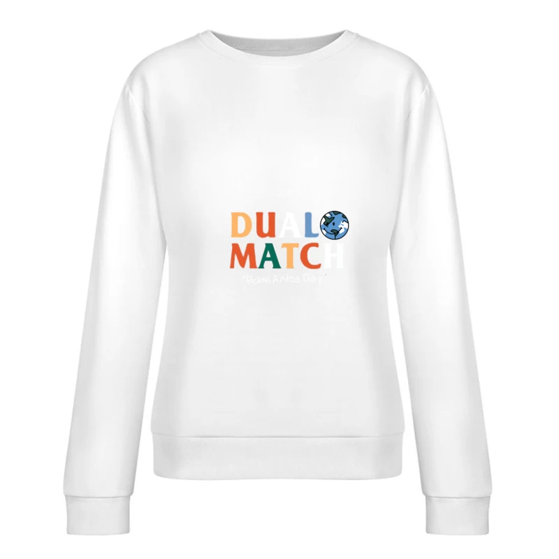 Design coloré DUAL MATCH Femme Sweat-shirt à enfiler
