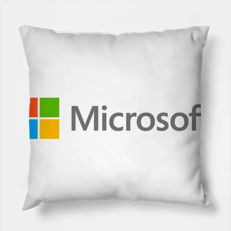 Microsoft Corporation Official Logo Design Throw Pillow