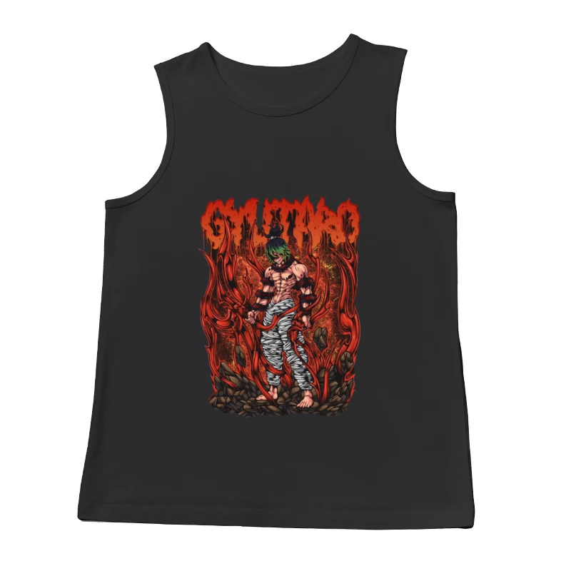 Dämonenkrieger mit Flammen Herren Tanktops