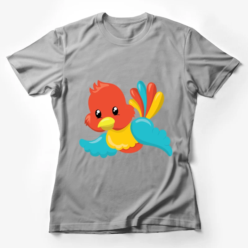 Oiseau dessin animé coloré Femme T-Shirt