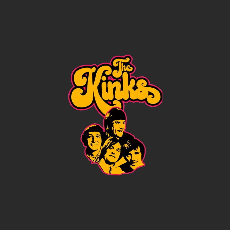 The Kinks Vintage Band Logo with Silhouettes Baseball Cap