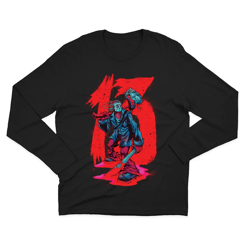 Horror Character Illustration Male Long Sleeve T-Shirt