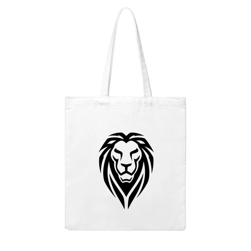 Lion Head Tattoo Tribal Cotton Tote Bag