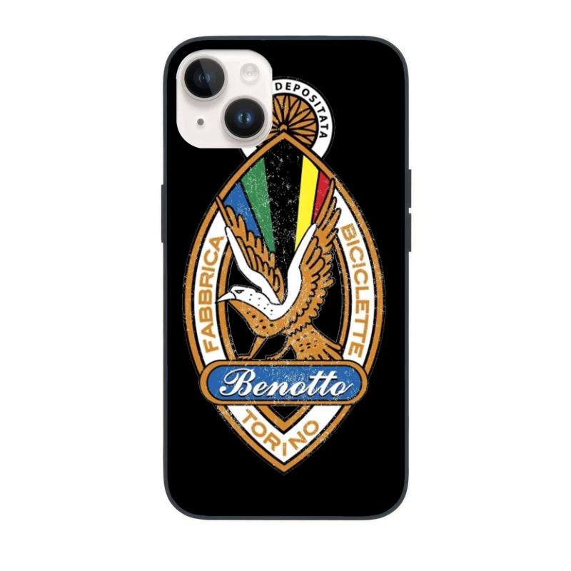 Vintage Benotto Bicycle Company Logo with Eagle Emblem iPhone Case