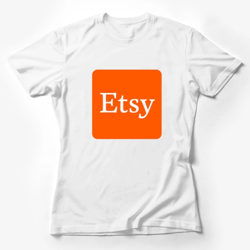 Etsy Official Logo - Orange Square E-commerce Marketplace Icon Female T-Shirt