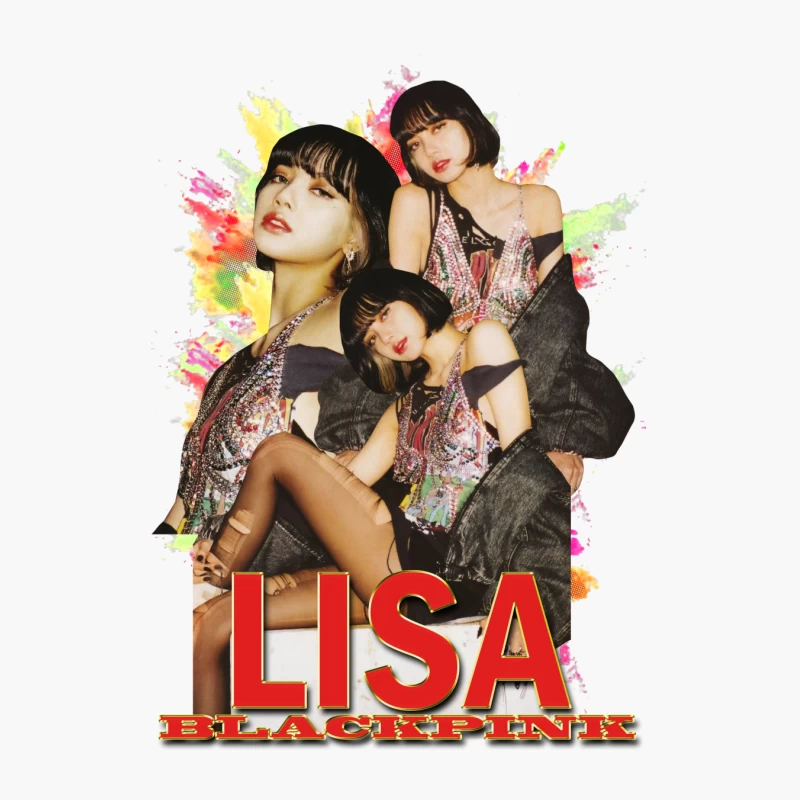 LISA from BLACKPINK: K-pop Fashion and Performance Cotton Tote Bag