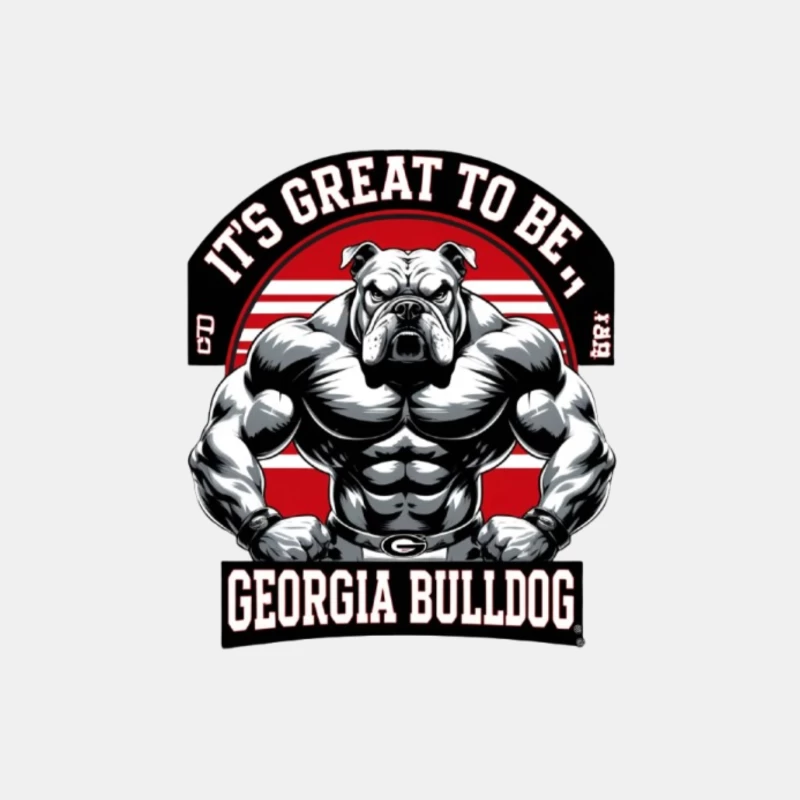 Georgia Bulldogs Mascot with Muscle Theme shirt for men & women Male Tank Top