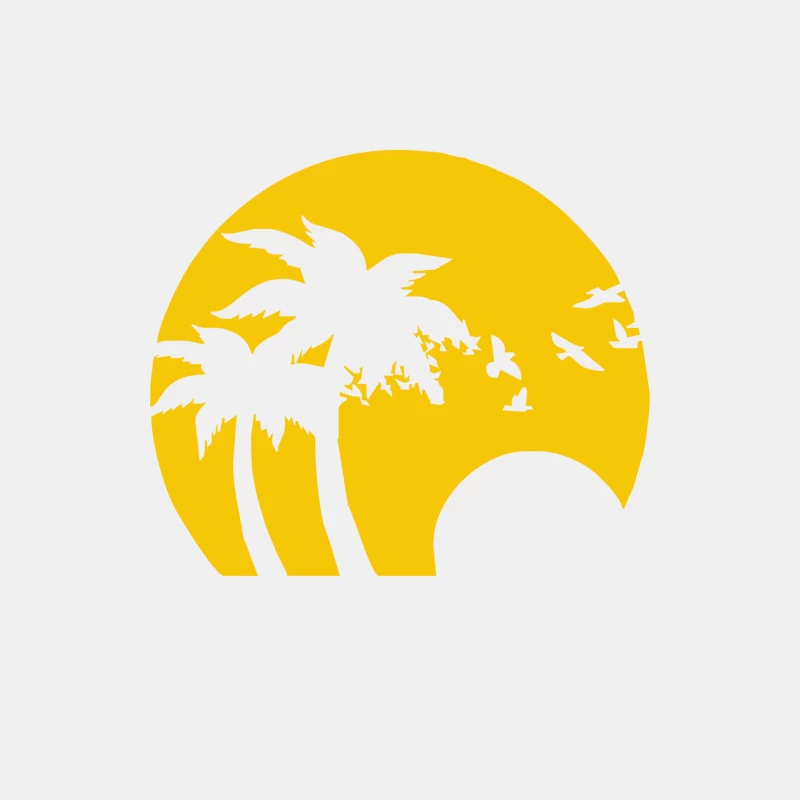Beach Silhouette Birds Sand Sunset Male Tank Top