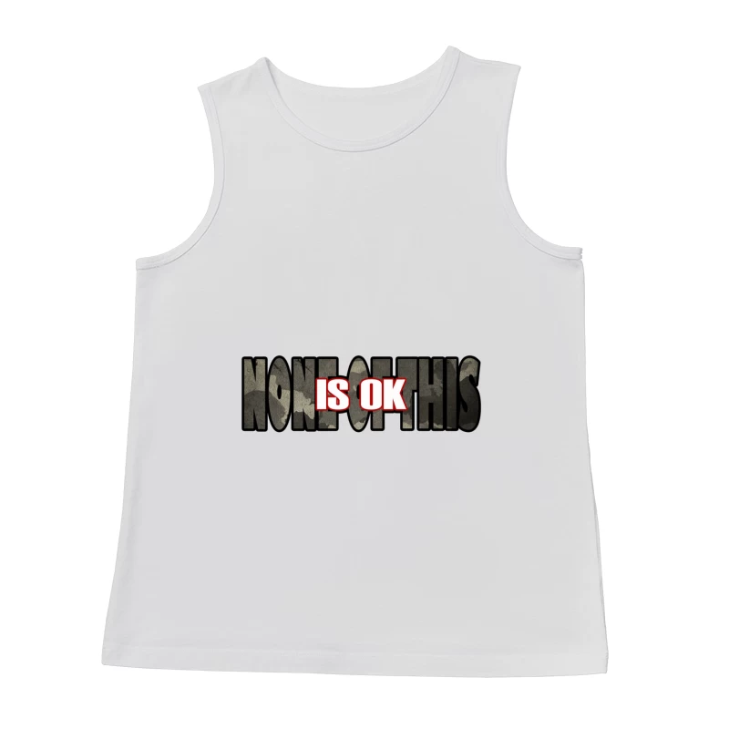 Protest Message Graphic Male Tank Top