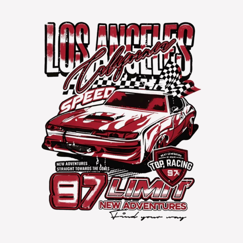 Rennwagen-Design in Los Angeles Herren T-Shirt