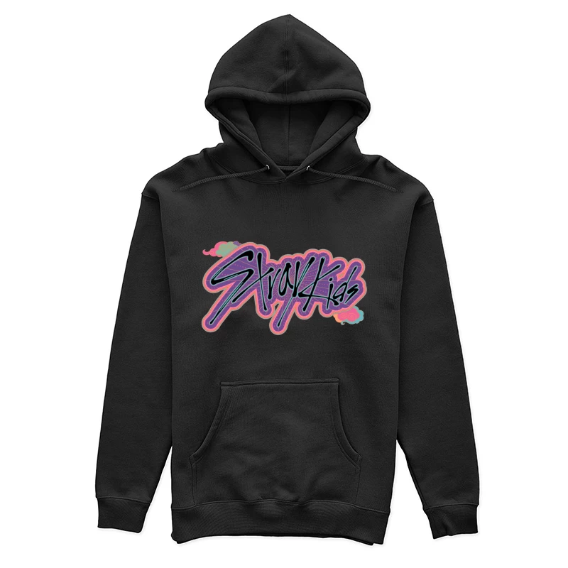 Retro Neon Graffiti Typography Art Female Pullover Hoodie