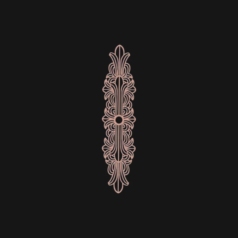 Ornamentales Design in Rosatönen Damen T-Shirt