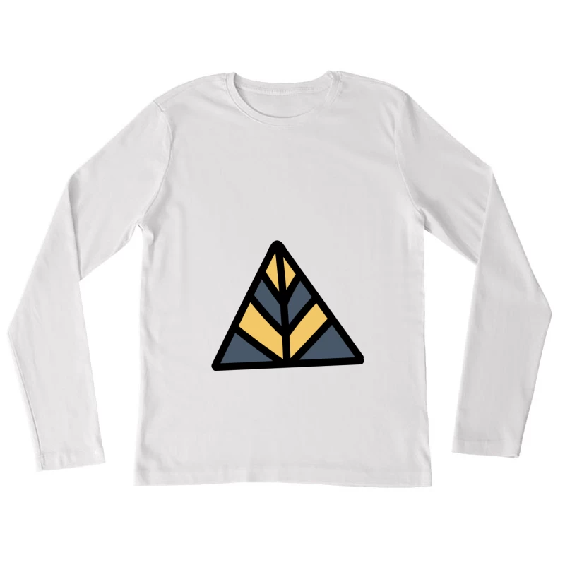 Motif géométrique triangulaire Femme Manches Longues T-Shirt