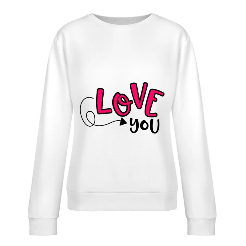 Motif amoureux avec flèche Femme Sweat-shirt à enfiler