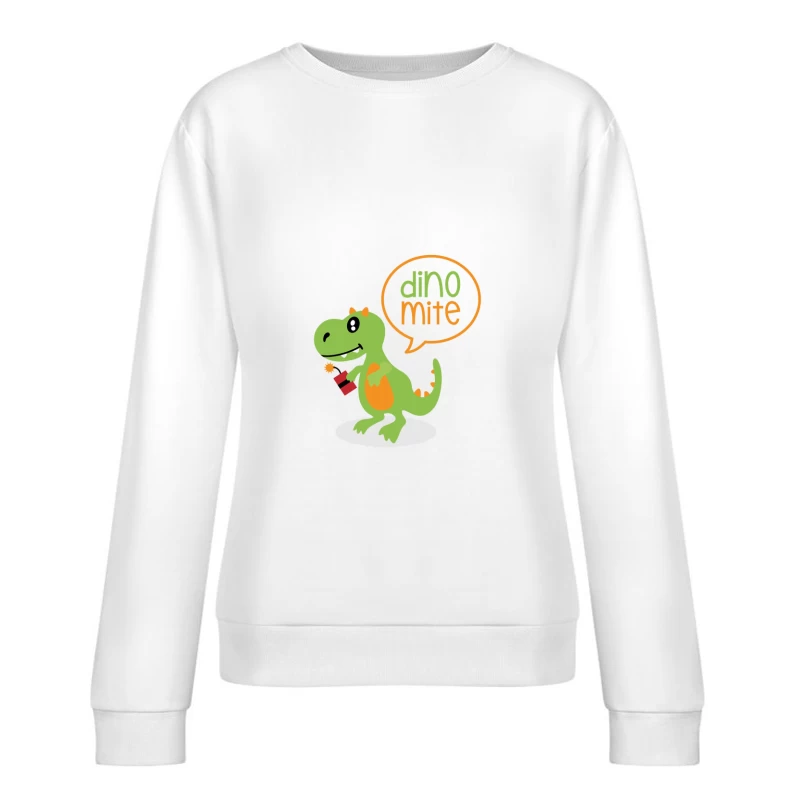 Dino rigolo tenant de la dynamite Femme Sweat-shirt à enfiler