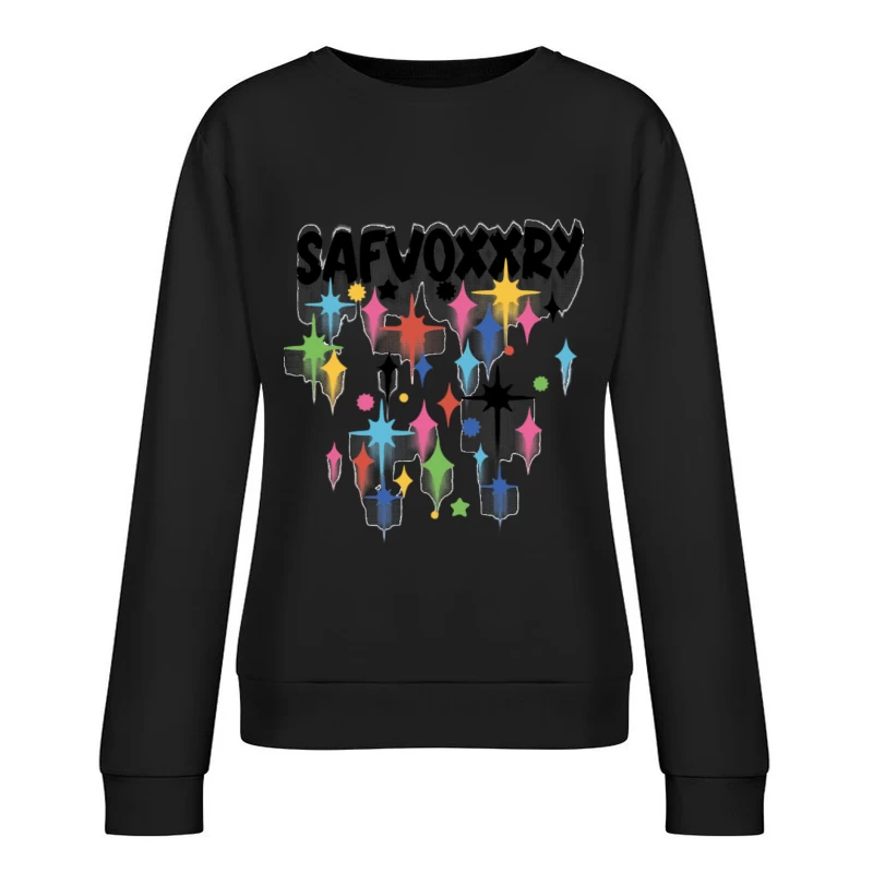 Bunte Sternenmuster Damen Pullover Sweatshirt