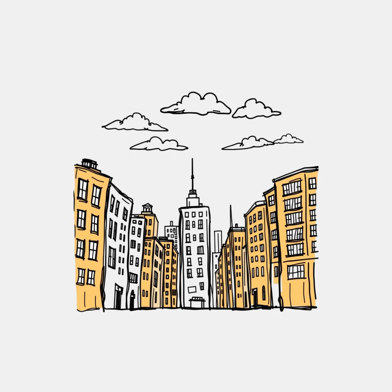 Cityscape Illustration Male Tank Top