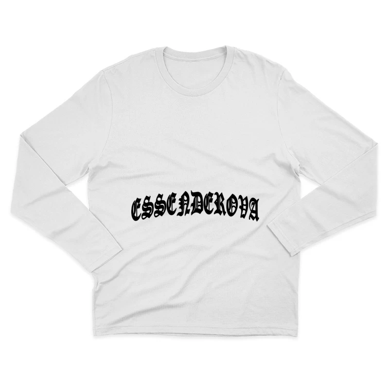 Gothische Schriftzug Herren Langarm T-Shirt