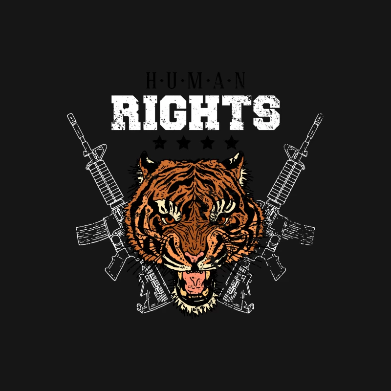 Tigre Sauvage avec Armes et Droits Femme T-Shirt