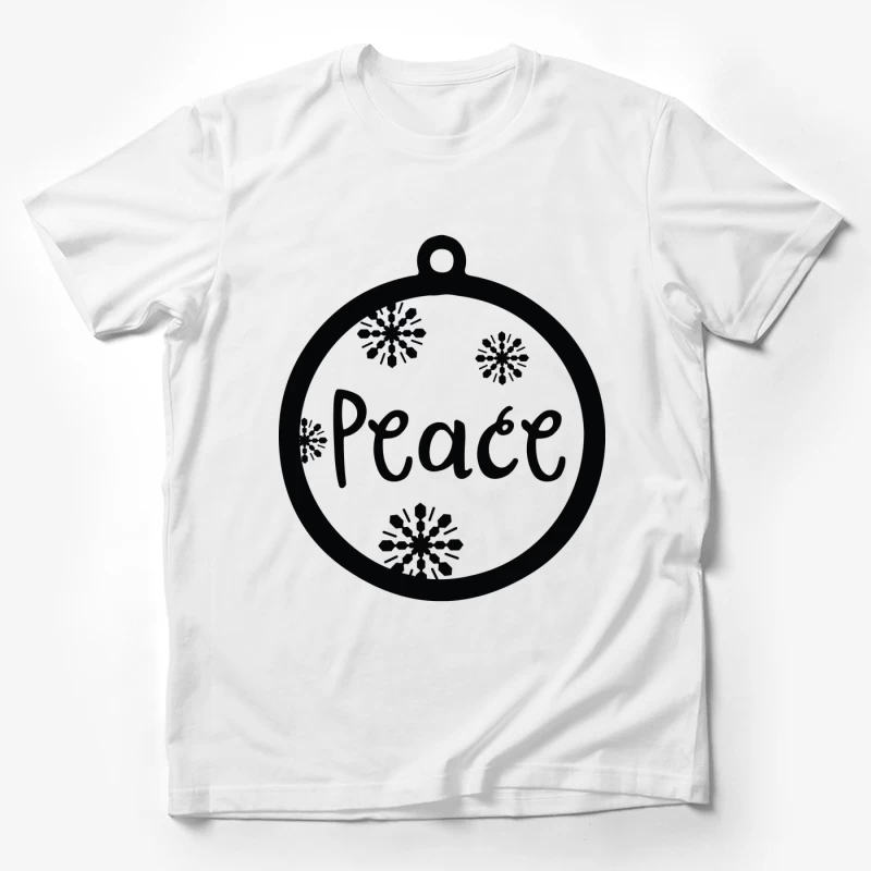 Ornement rond avec paix Homme T-Shirt