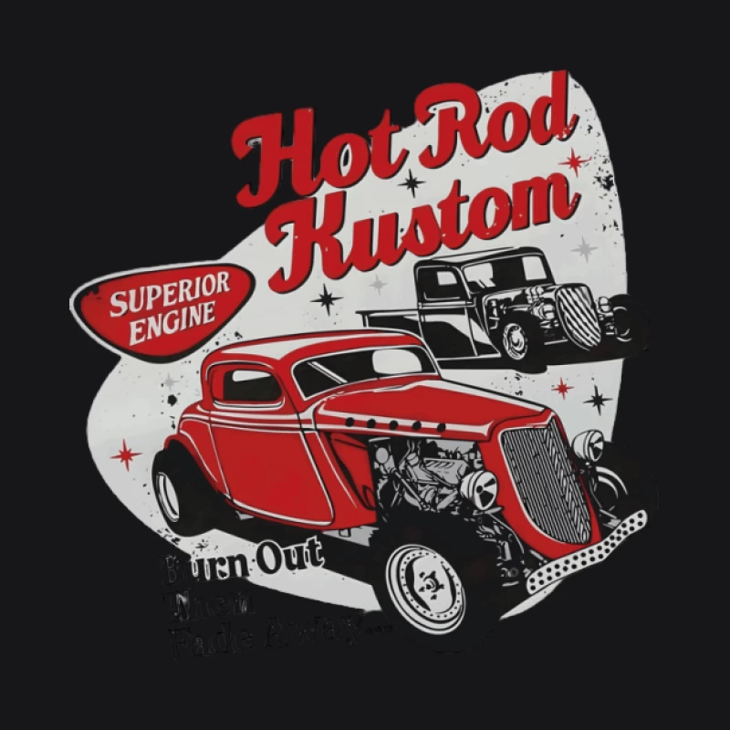 Hot Rod Kustom Design mit klassischem Auto Herren Pullover Hoodie