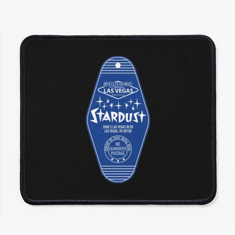 Vintage Stardust Las Vegas Hotel Blue Key Tag Design Mouse Pad