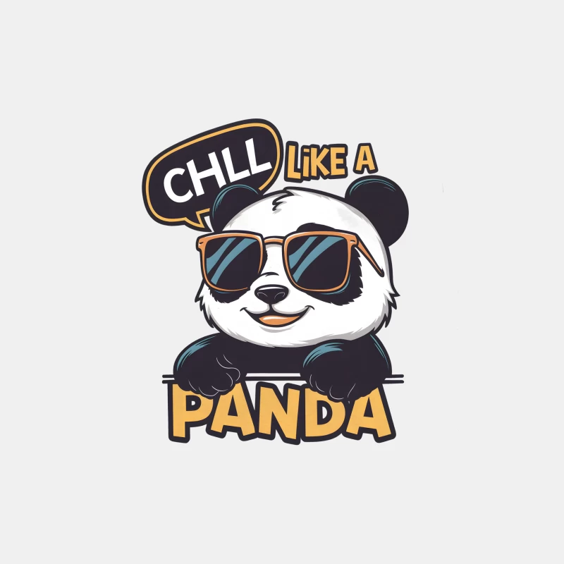 Cool Cartoon Panda with Sunglasses: Chill Like a Panda Slogan Male Tank Top
